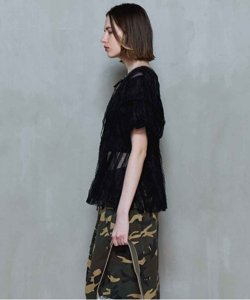 Lace Peplum 2way Tops/レースペプラム2WAYトップス（シャツ/ブラウス