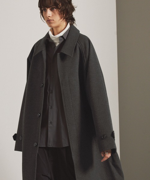 オーバーサイズ ラグランスリーブ ロングバルマカーンコート/メルトン
