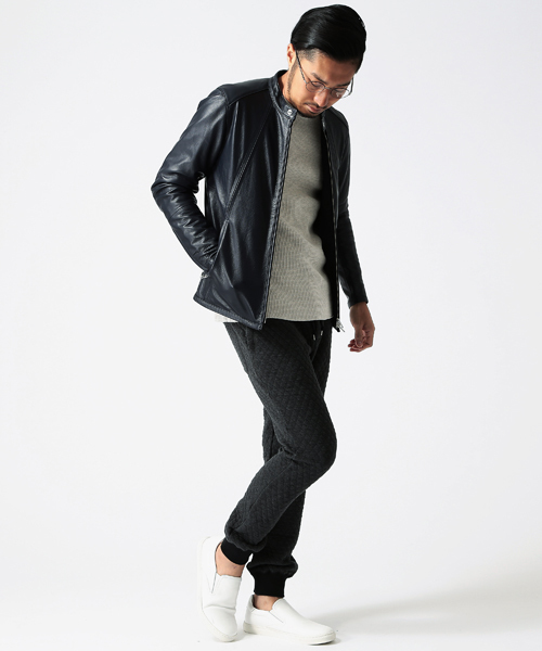 BEAMS（ビームス）の「BEAMS / 牛革レザー シングルライダース