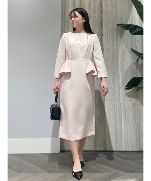 CELFORD（セルフォード）の「ロングスリーブペプラムタイトワンピース