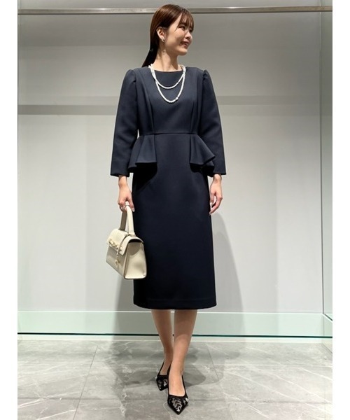 CELFORD（セルフォード）の「ロングスリーブペプラムタイトワンピース