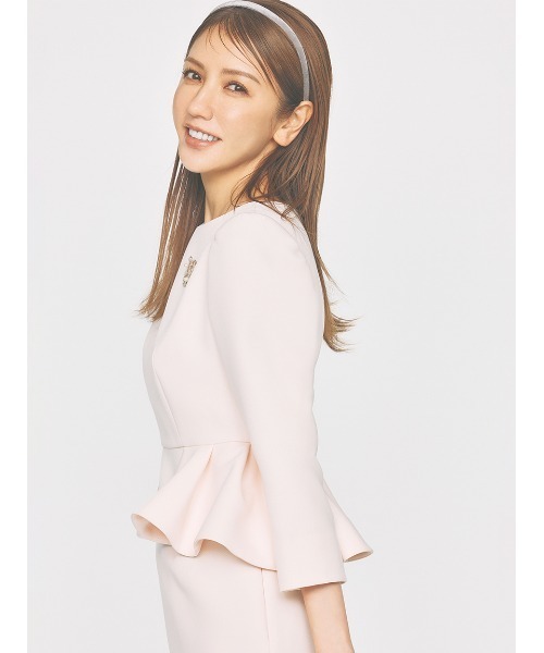 CELFORD（セルフォード）の「ロングスリーブペプラムタイトワンピース