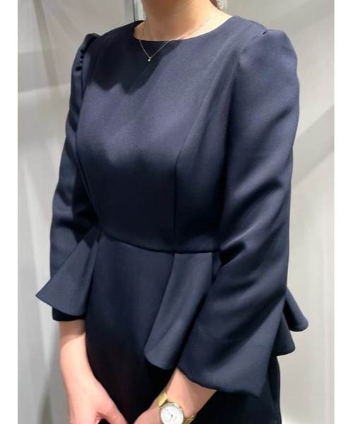 CELFORD（セルフォード）の「ロングスリーブペプラムタイトワンピース