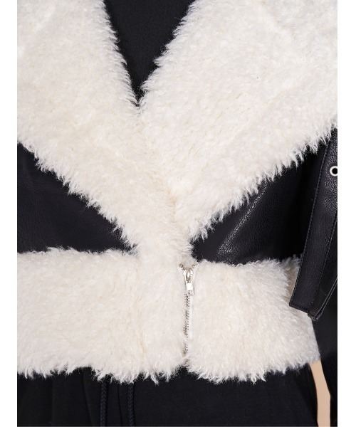 セール】プードルファーライダースジャケット（ライダースジャケット