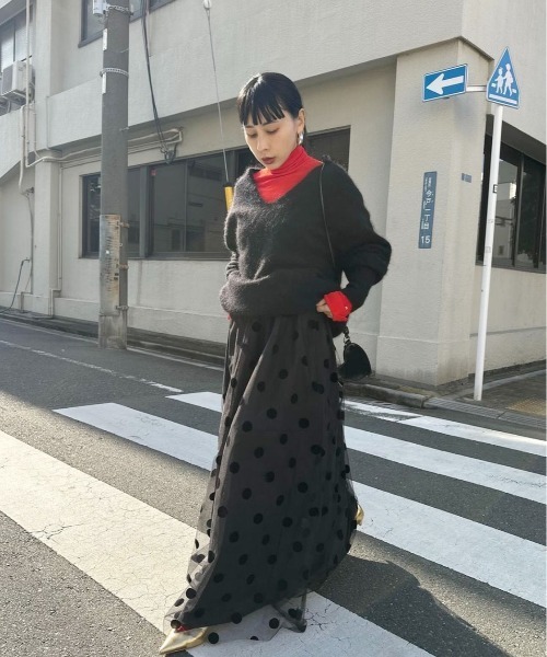 OTONA MUSE DOT TULLE SKIRT（スカート）｜Ameri（アメリ）の
