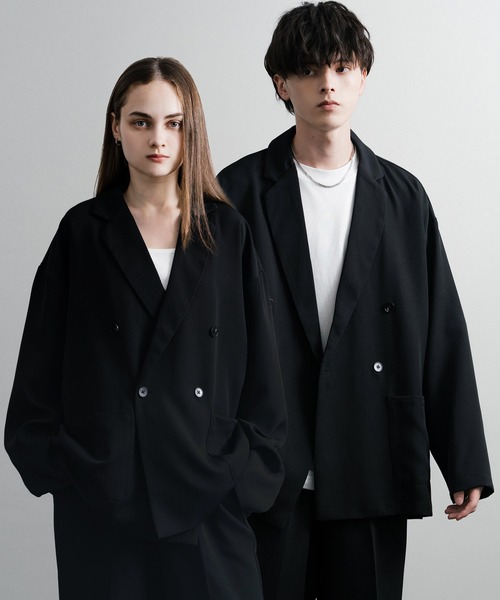 セットアップ】オーバーサイズダブルテーラードジャケット&イージー