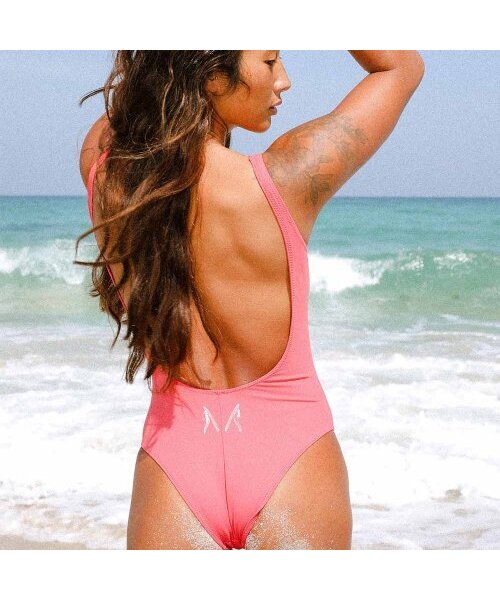Uラインワンピーススイムスーツ（ローズピンク）（水着）｜NAKED SURF