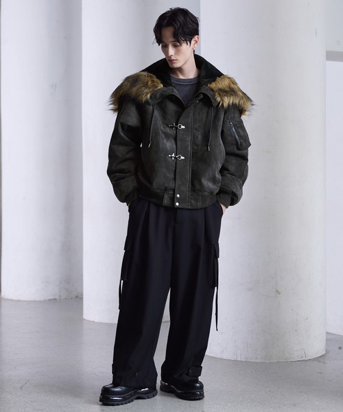 CLEL（クレイル）の「【CLEL】Fireman Tech Fade N-2B Flight Jacket