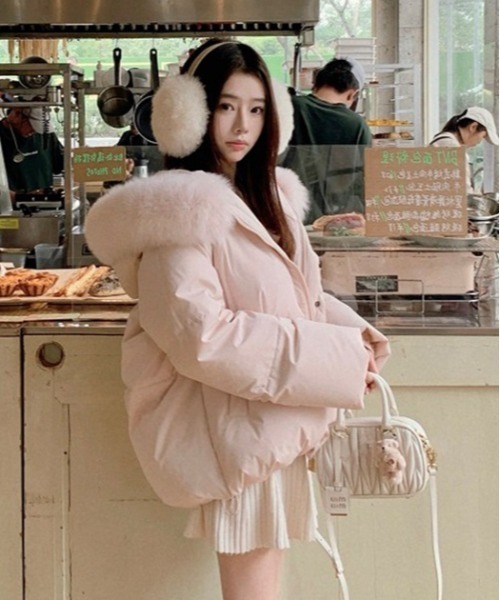 ビックフードファー付きダウンジャケット（ダウンジャケット/コート