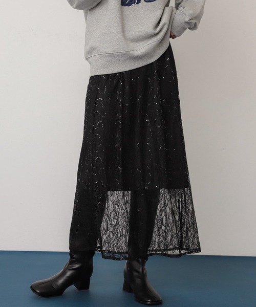 セール】2WAYスパンコールスカート（スカート）｜SENSE OF PLACE by