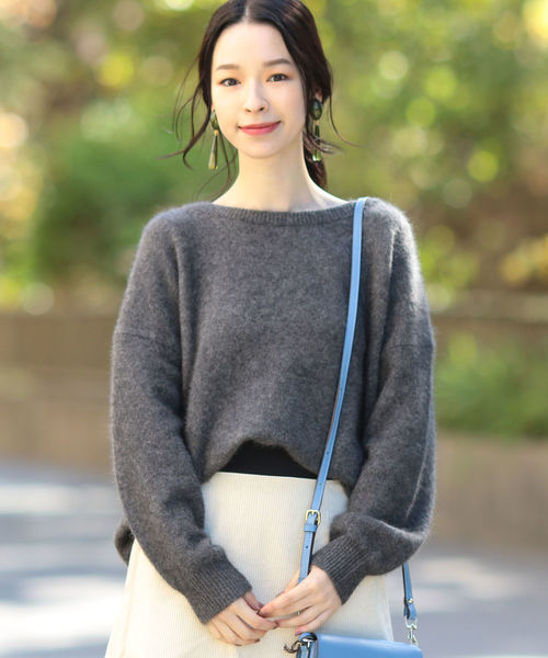 SHIPS（シップス）の「ヘアリークルーネックプルオーバー◇（ニット