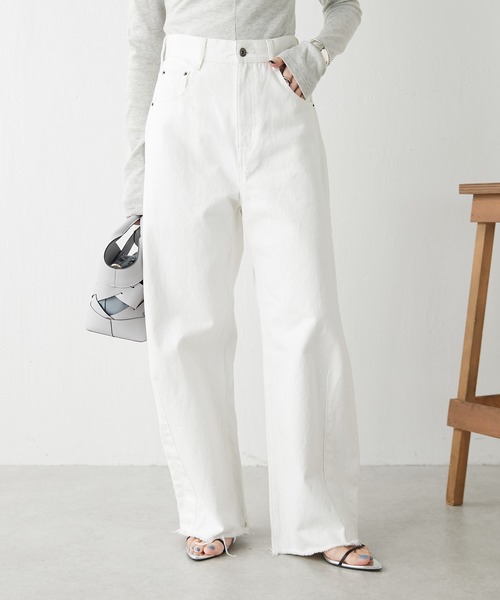 Q.anos/ブルージュデニム/WEB限定/新サイズ展開（デニムパンツ