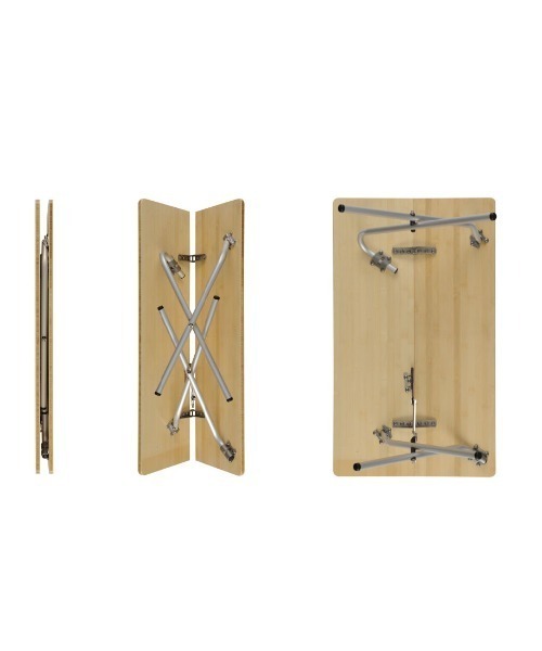 ワンアクションテーブル Light Bamboo 机 折りたたみ（アウトドア