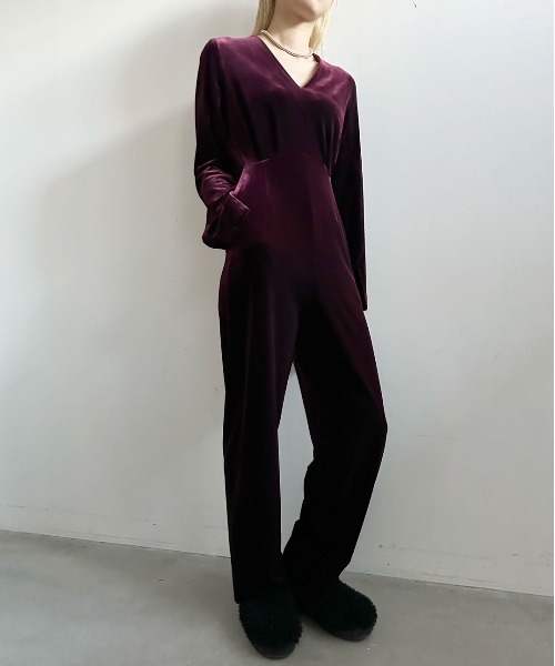Ameri（アメリ）の「VELOUR ELEGANT ROMPERS（パンツドレス）」 - WEAR