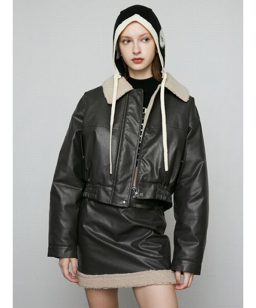 EMODA（エモダ）の「フェイクレザーボアブルゾン（ブルゾン）」 - WEAR