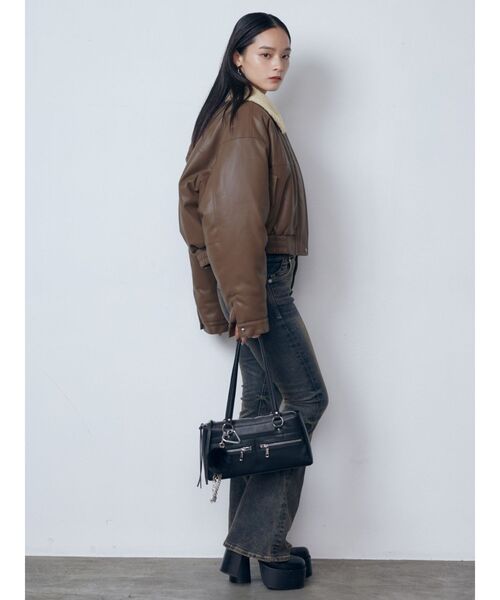 EMODA（エモダ）の「フェイクレザーボアブルゾン（ブルゾン）」 - WEAR
