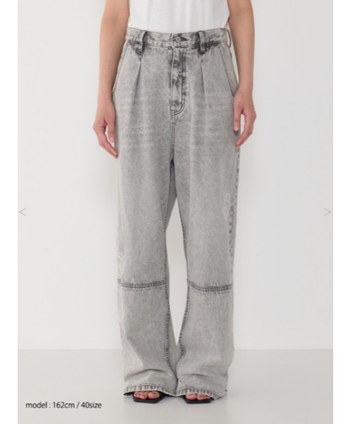 YENN（イエン）の「【定番】【新色】YENN タックワイドデニムパンツ