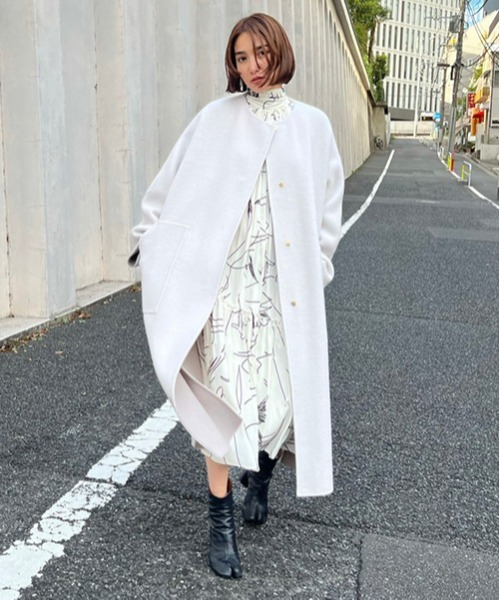 FRAY I.D（フレイアイディー）の「ウールカシミアバイカラーリバー