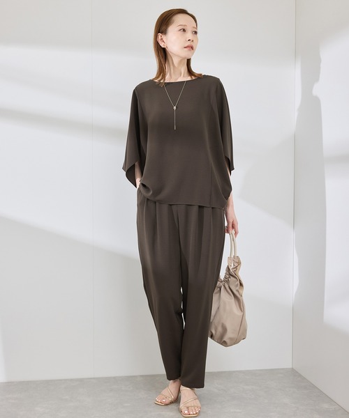 セール】【イージーケア】ジョーゼットスラックスパンツ/セットアップ