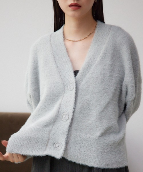 セール】モヘヤライクニットカーディガン（ニット/セーター）｜AZUL BY