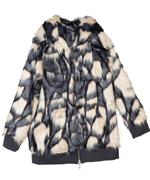 NO ID.（ノーアイディ）の「mj7533-MIXフェイクファーフーデッド