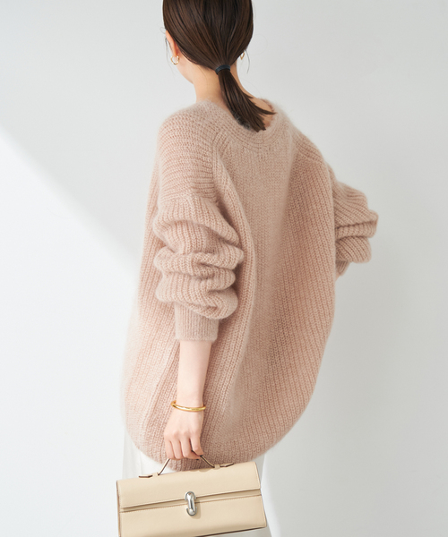 plage（プラージュ）の「キッドモヘヤ カタアゼ Vネックプルオーバー