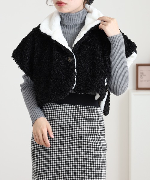 セール】moz プードルボア ポンチョ（その他ルームウェア）｜moz（モズ