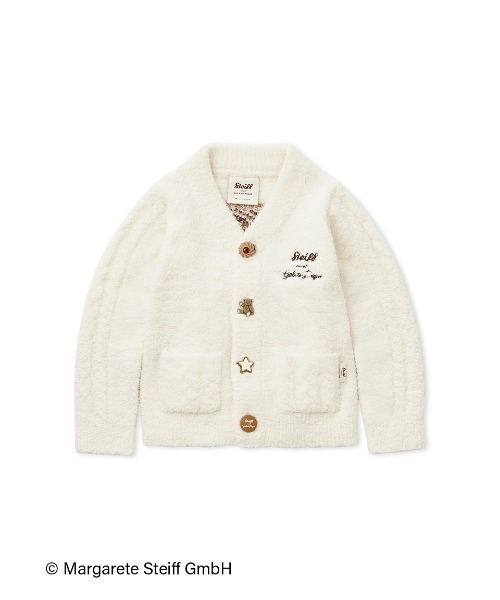 セール】【Steiff】【KIDS】パウダージャガードカーディガン（ルーム