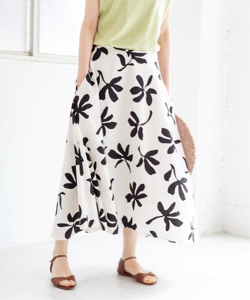 IENA（イエナ）の「アートプリントフレア スカート◇（スカート）」 - WEAR
