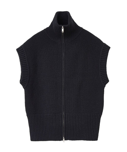 CLANE（クラネ）の「【CLANE(クラネ)】ZIP COLLAR KNIT VEST/ジップ