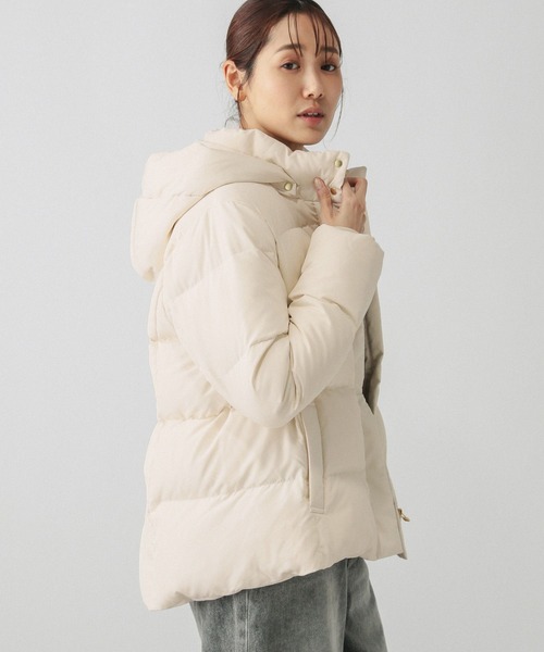セール】ウツクシルエット撥水ダウンフードブルゾン/115525（ブルゾン