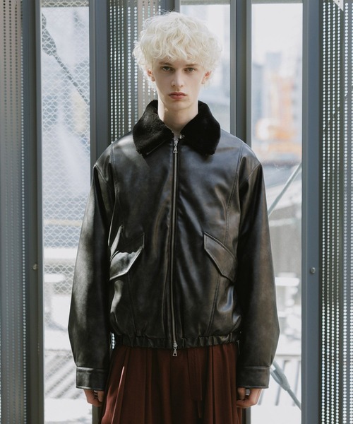 セール】エアサーマルエリファーレザーブルゾン(HARE)（ブルゾン