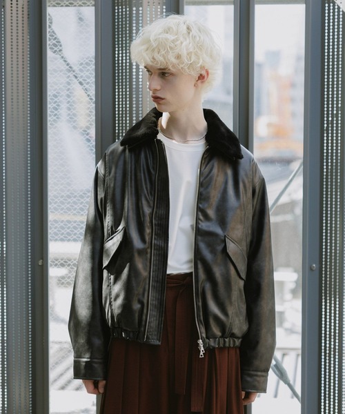 HARE（ハレ）の「エアサーマルエリファーレザーブルゾン(HARE