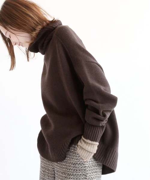 IENA（イエナ）の「AQUAハイネックワイドプルオーバー◇（ニット