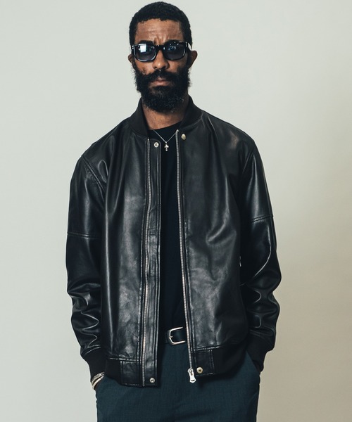 CRIMIE（クライミー）の「LAMB LEATHER BOMBER JACKET（ライダース