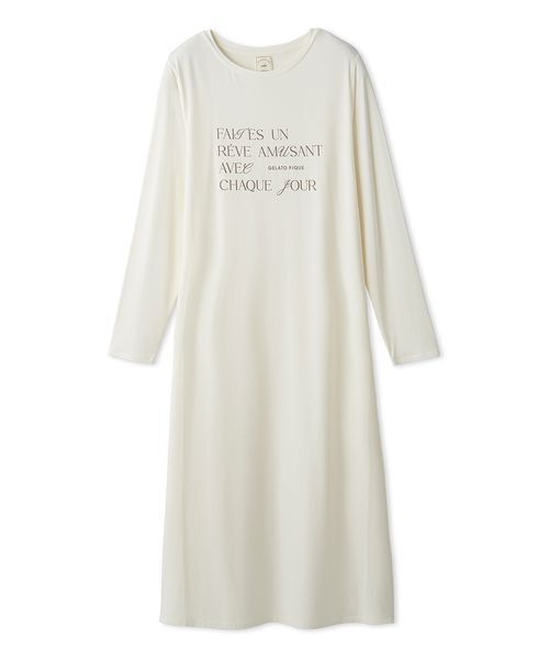 セール】フェミニンレーヨンロゴワンピース（ルームウェア/パジャマ
