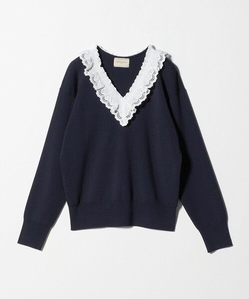 セール】スカラップ レース フリル ニット‐ウォッシャブル‐（ニット