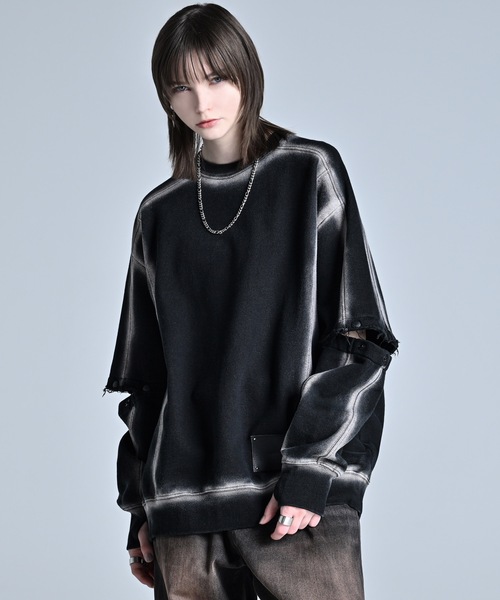 セール】Switch-Sleeve Heavy Weight Sweat / スイッチスリーブ