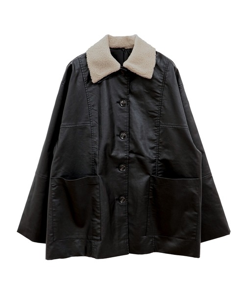 セール】ボアカラーレザージャケット(chiica select) / ライダース