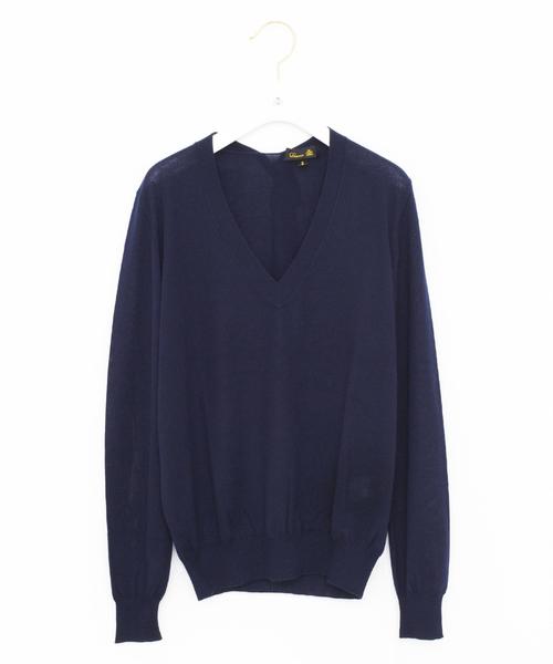 Drawer（ドゥロワー）の「DRAWER 18G Vバックリボンニット（ニット