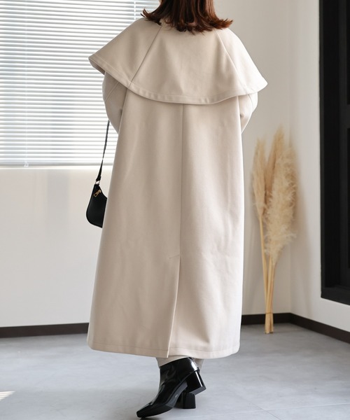 セール】【2WAY】フェイクウールステンカラーコート/バルマカーン