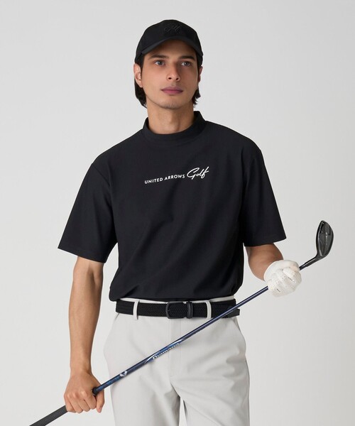 セール】メンズ ロゴ モックネック ポロシャツ（Tシャツ/カットソー