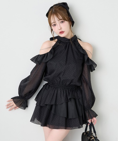 セール】肩開きアメスリブラウス（シャツ/ブラウス）｜one after