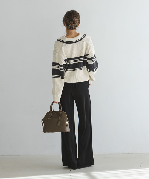 NOBLE別注》Venit/ヴェニット ランダムボーダーニット（ニット