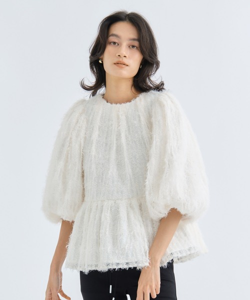 TSURU By MARIKO OIKAWA新品未使用刺繍ホワイト半袖トップス TSURU by