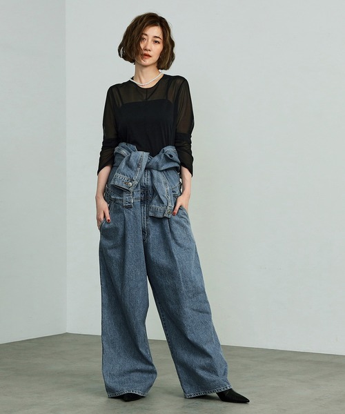 atelier SOMETHING STAND COLLAR JUMP SUIT/スタンドカラーデニム