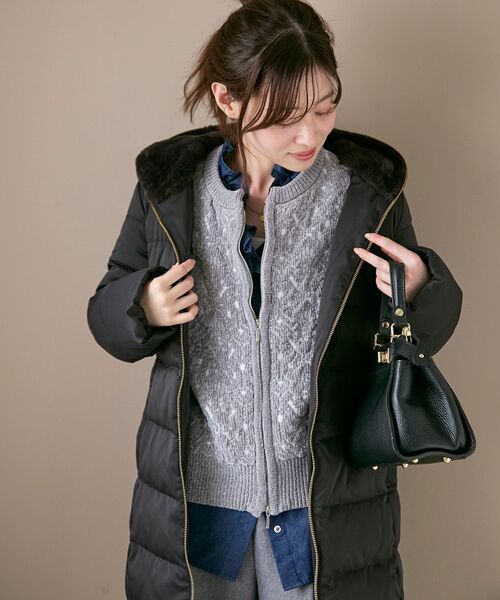 セール】ファーフードロングダウン（ダウンジャケット/コート）｜le