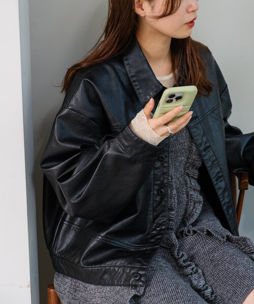 レザーBIGポケジャケット（その他アウター）｜Kastane（カスタネ）の