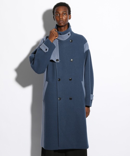 HARE（ハレ）の「ウーリーテックハイショクダブルコート(HARE)（ステン