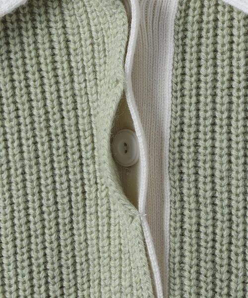 6（ロク）の「＜6(ROKU)＞ウールコットン ミックス カラーニット